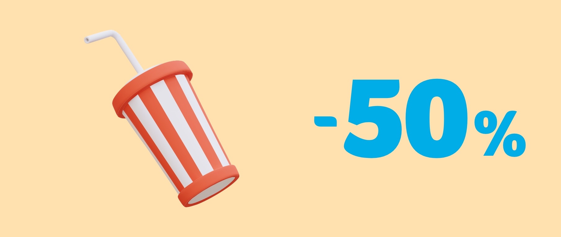 50 % de réduction 50 % de réduction