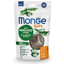 Monge Filled And Crunchy Skin Support Snack For Cats Cod And Aloe 60g-1