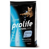 Prolife Sterilized Boneless White Fish and Potatoes Dry Food for Adult Cats 7kg Bag-2