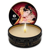 Shunga Bougie de massage au Strawberry Wine Romance 30ml-1