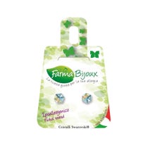 Farma Bijoux Swarovski Cube Earring 4 mm Aurora Borealis 1 Pair-2