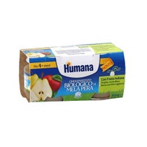 Humana Pomme Poire Homogénéisée Bio 2x100g 4Mesi+-2