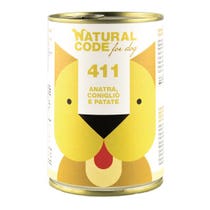 Natural Code For Dog 411 Canard Lapin et Pommes de Terre 400g-2