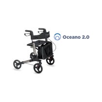 Mopedia Déambulateur Pliable Aluminium Peint 4 Roues Ocean 2.0-5