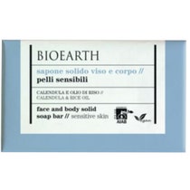 Bioearth Solid Soap Face Body Calendula / Rice Oil Sensitive Skin 150g-2