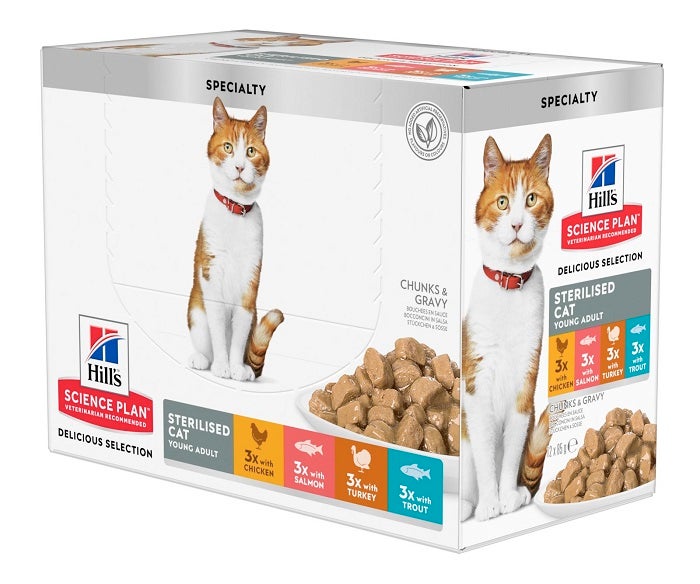 Hill s Science Plan Multipack Sterilized Cat Wet Cat Food 12 Sachets