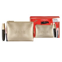 L'Oreal Paris L'Atelier Kit Mascara Lashes Balm Black + Black Pencil Mini Size-1