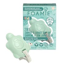 Foamie Kids Shampoing Et Gel Douche Solides 2 En 1 Turtelly Cool 80g-1