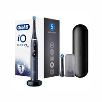 Oral-B Cepillo de Dientes Eléctrico Recargable iO 7S Negro, 2 Cabezales, 1 Estuche de Viaje, 1 Cepillo de Dientes-0