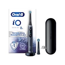 Oral-B iO 8S Cepillo de Dientes Eléctrico Recargable Negro, 2 Cabezales, 1 Estuche de Viaje, 1 Cepillo de Dientes-1