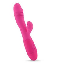 Crushious Rabbit Vibrator Rechargeable Blossoms Strong Pink with Water Based Lubricant-1