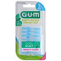 Limpiapipas pequeños Gum Soft Pick Mint Comfort Flex 40 piezas-1