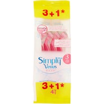 Gillette Simply 3 Venus Basic Rasoirs Femme Jetable 3 Pièces + 1 Offert-1