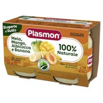 Plasmon Homogénéisé Découvertes Du Goût Pomme, Mangue, Abricot et Banane 6M+ 2x104g-1