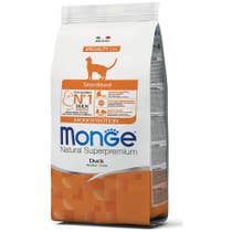 Monge Canard Monoprotéine Croquettes Chats Adultes Sac Stérilisé 10 Kg-1