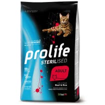 Prolife Cat Sterilized Grain Free Dry Food for Adult Cats Beef and Rice 7kg Bag-2