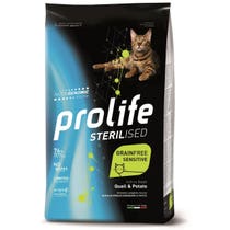 Prolife Sterilized Quail and Potatoes Dry Food for Adult Cats 7kg Bag-2