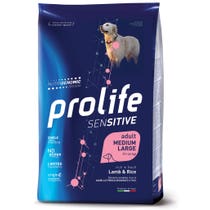 Prolife Dog Sensitive Lamb & Rice Cibo Secco Per Cani Adulti Taglia Media/Grande Sacco 2,5kg-1