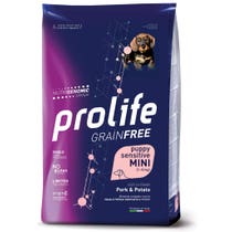 Prolife Dog Grain Free Sensitive Pork & Potato Cibo Secco Per Cani Cuccioli Taglia Mini Sacco 2Kg-1