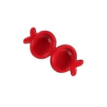 United Pets Fish Kiss Comedero y Agua para Gatos Rojo-1