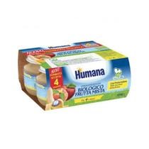 Humana Mélange de Fruits Homogénéisés Bio 4x100g 4 Mois+-1