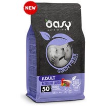 Oasy Dry Dog Grain Free Anatra Per Cani Adulti Taglia Media/Grande Sacco 12kg-1