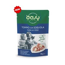 Oasy Wet Cat More Love Tonno Sogliola Per Gatti Adulti Busta 70g-1