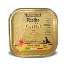 Unipro Rustico Cibo Umido Pollo Con Pasta E Carote Per Cani Vaschetta 100g-1