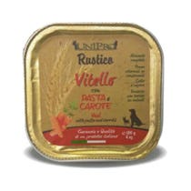 Unipro Rustico Cibo Umido Vitello Con Pasta E Carote Per Cani Vaschetta 100g-1