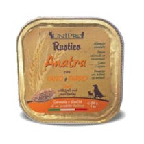 Unipro Rustico Cibo Umido Anatra Orzo E Farro Per Cani Vaschetta 100g-1