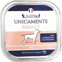 Unipro Unicamente Maiale Cibo Umido Cani Adulti Vaschetta 150g-1