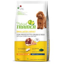 Natural Trainer Crocchette Prosciutto Crudo/Riso Per Cani Adulti Taglia Piccola Sacco 7kg-3