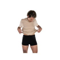 Fluyda Boxer Basic Line Absorbent Panty White/Black Size M-5