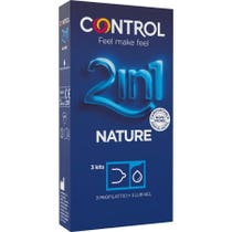 Control 2 En 1 Naturaleza Preservativo + Gel 3 Piezas-2
