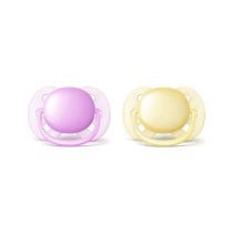 Philips Avent Sucette Ultra Douce pour Filles 0-6 Mois 2 Pièces-1