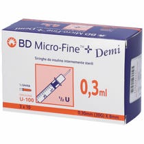 Jeringas hipodémicas Insulina 0.3 ml Aguja Calibre 30 8mm 30 Piezas-2