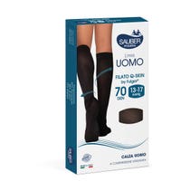 Sauber Q-Skin 70 Denier Men's Socks Color Blue Size Medium-3