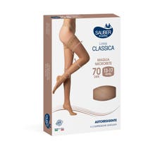 Sauber Classic Line 70 Denier Hold Ups Neutral Beige Micromesh Knit Size 2-4