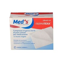 Gasa Comprimida Meds Farmatexa 12/8 18x40cm 12 Piezas-3