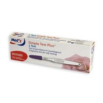 Meds Simple Test Plus Prueba de embarazo 2 barras