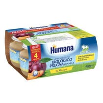 Humana Prune Bio Avec Pomme Homogénéisée 4x100g 4Mois+-1