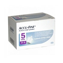 Accu-Fine Aiguille Stylo Insuline Gauge 31 5mm 100 Pièces-1