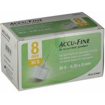 Aguja para pluma de insulina Accu-Fine G30 8 mm 100 piezas-1