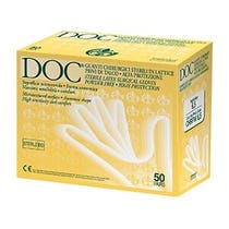Doc Gant chirurgical en latex sans poudre Surface microrugueuse Taille 6,5 50 paires-1