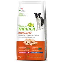 Natural Trainer Chicken / Rice / Spirulina Algae Croquettes For Adult Dogs Medium Size Bag 12kg-3