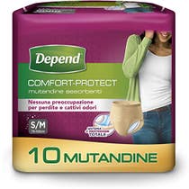 Depend Comfort-Protect Culotte Absorbante Femme Taille S / M 10 Pièces-1