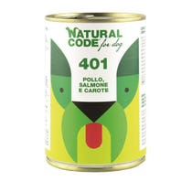 Natural Code 401 Nourriture humide au poulet/saumon/carottes pour chiens adultes Pot de 400 g-2