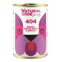 Natural Code 404 Nourriture humide au bœuf/patates douces/myrtilles pour chien adulte Pot de 400 g-2