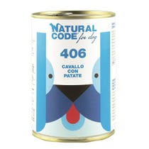 Natural Code 406 Nourriture humide au cheval/pommes de terre pour chiens adultes Pot de 400 g-2