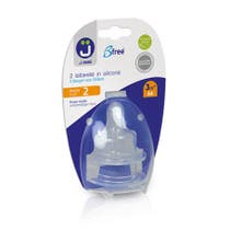 Bimbi Bfree Silicone Nipple For Baby Bottle Medium Flow 3 Months +-1